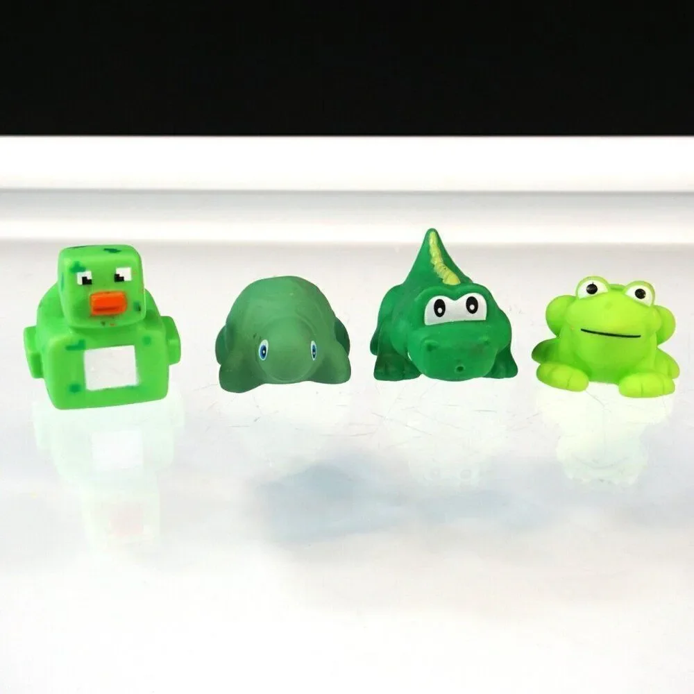 Bath Toys Assorted Brands Lot Of 14 Various Rubber Ducks Fish Gator Frog